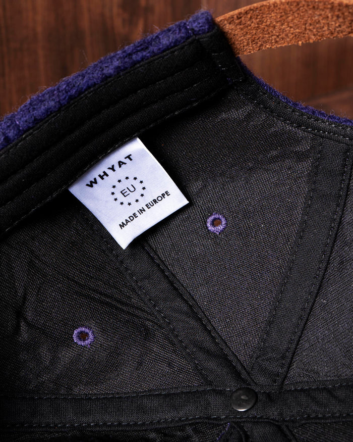 WHYAT „W Logo“ Cap- Wool Midnight Blue