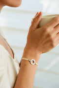 Women bracelet with silver Hexagon charm - shani-adi-jewerly