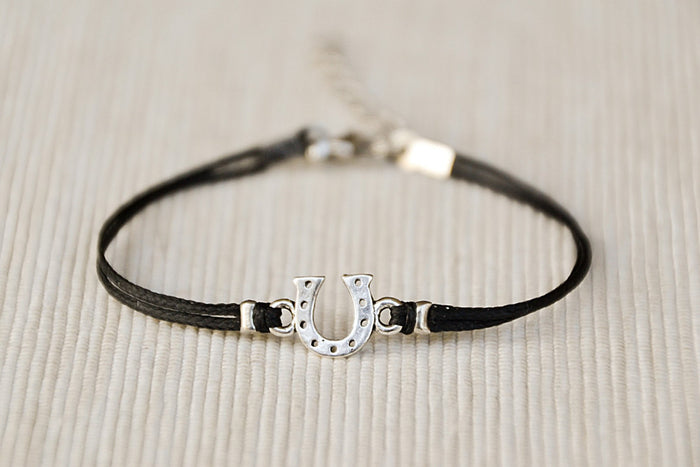 Women bracelet with silver tone Horseshoe charm - shani-adi-jewerly